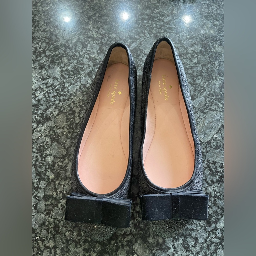 Kate Spade Black glitter shoes size 8.5